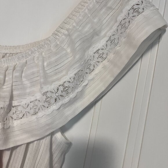 Vintage White Lace Cottagecore Dress - Picture 4 of 8